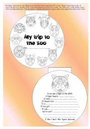 English Worksheet: original 10-paged ANIMAL MINIBOOK + 5 exercises - read + vocab + rephrase... BW, printer friendly, EDITABLE ((7_pages))