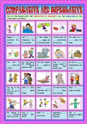 English Worksheet: Comparative and Superlative