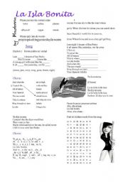 English Worksheet: La Isla Bonita by Madonna