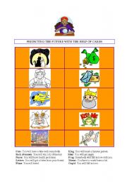 English Worksheet: Fortune teller 