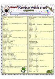 English Worksheet: REVISE WITH ME!