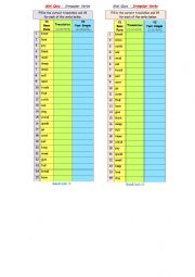 English Worksheet: Mini Quiz -Irregular verbs