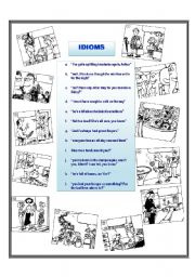 IDIOMS WORKSHEET MATCHING PICTURES EXERCISE