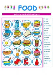 English Worksheet: FOOD MATCHING PART 2