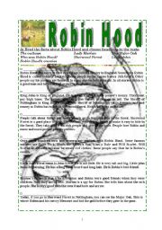 English Worksheet: Robin Hood  Exercises