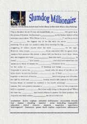 English Worksheet: Slumdog Millionaire