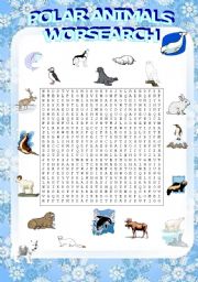 polar animals wordsearch (2/3)