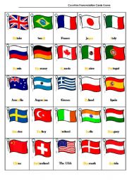 English Worksheet: Countries Pronunciation Cards Game