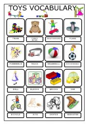 English Worksheet: Toys pictionary