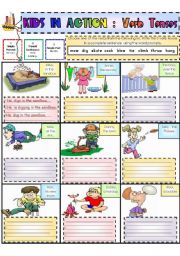 Kids In Action: Verb Tenses