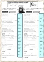 English Worksheet: SONG INNOCENCE BY AVRIL LAVIGNE