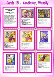 English Worksheet: Cards 15 - Kandinsky, Wassily