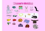English worksheet: Womens clothes