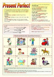 English Worksheet: Present Perfect - Grammar Guide & Practice