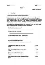 English worksheet: Reading