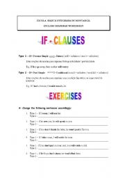 English Worksheet: If- Clauses