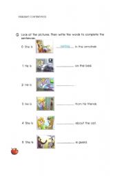 English worksheet: PRESENT CONTINUOUS