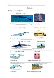 English Worksheet: Compare sizes