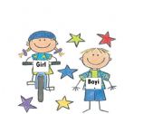 English Worksheet: boy and girl