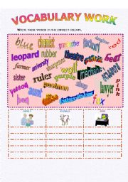 English Worksheet: Vocabulary Work (part 2)