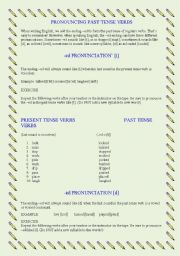 English Worksheet: PRONOUNCING PAST TENSE VERBS