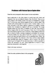 English Worksheet: Identifying Parts of a Paragraph