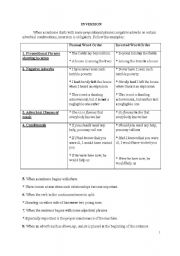 English Worksheet: Inversion