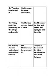 English Worksheet: Jaspers Beanstalk