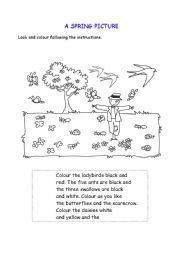 English Worksheet: A Spring picture