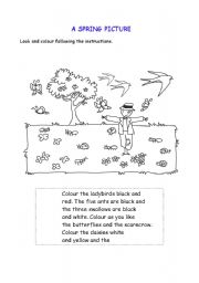 English worksheet: A Spring picture