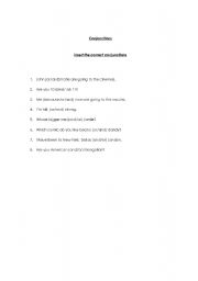 English worksheet: Conjuctions