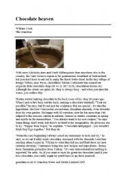 English Worksheet: Chocolate Heaven