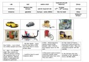 English worksheet: Taxi labels
