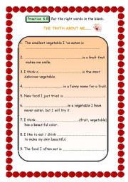 English Worksheet: Food