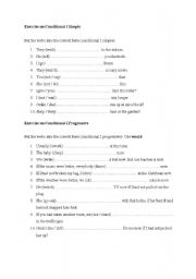 English worksheet: Exercises on Conditionals