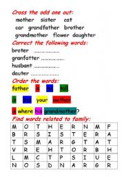 English worksheet: Family