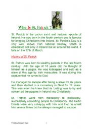 A FEW FACTS ABOUT ST PATRICKs DAY  17th of March