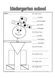 English Worksheet: parts of human body