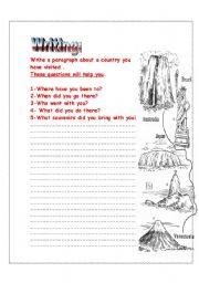 English Worksheet: Writing about a country