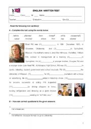 English Worksheet: Brad Pitt