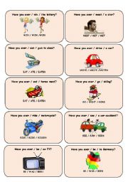 conversation cards present perfect (2/2)