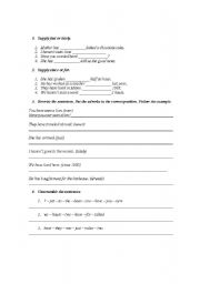 English Worksheet: Supply and lately