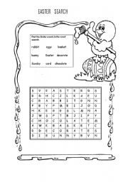 English Worksheet: EASTER SEARCH