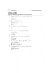 English Worksheet: computers