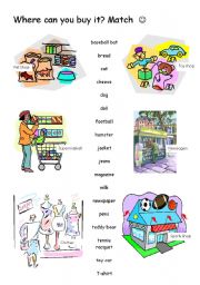 English Worksheet: Shops