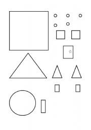 English worksheet: House of shapes bw