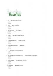 English worksheet: have got