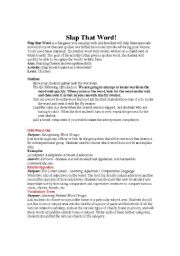 English Worksheet: Random Activities