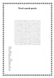 English Worksheet: word puzzle