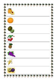 English Worksheet: A Game What Fruit Is It Part 3